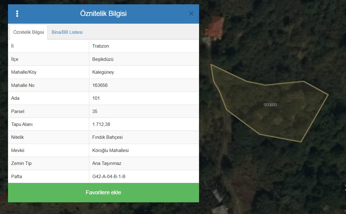 MABEL GAYRİMENKUL/BEŞİKDÜZÜ KALEGÜNEY MAH.1.700 m2 SATILIK ARSA